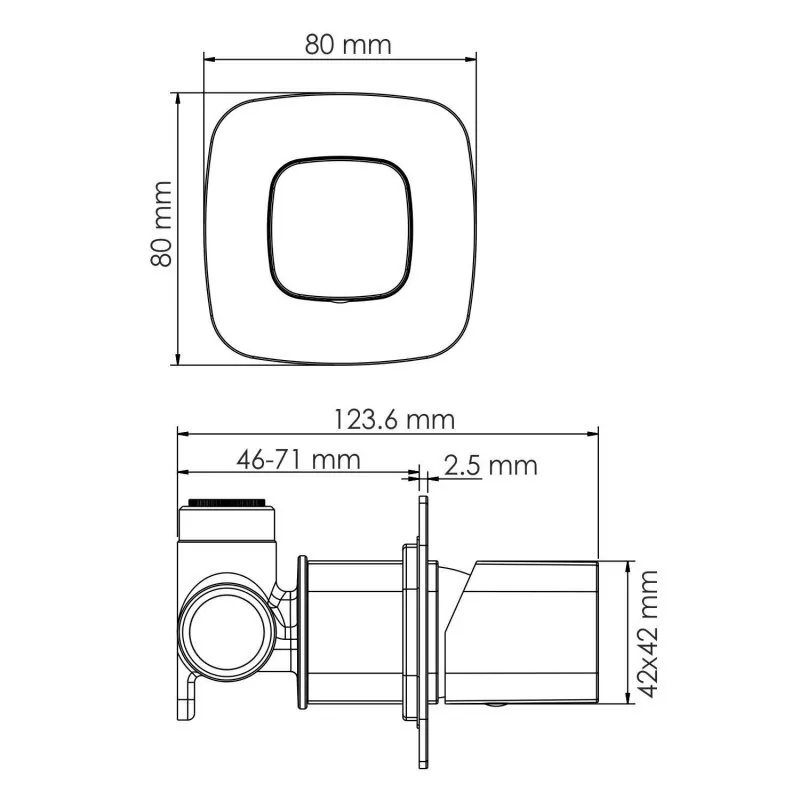 Смеситель WasserKraft Saale 9551, встраиваемый, на 1 выход, белый Soft-touch